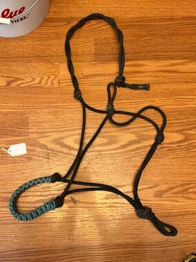 Rope halter horse black
